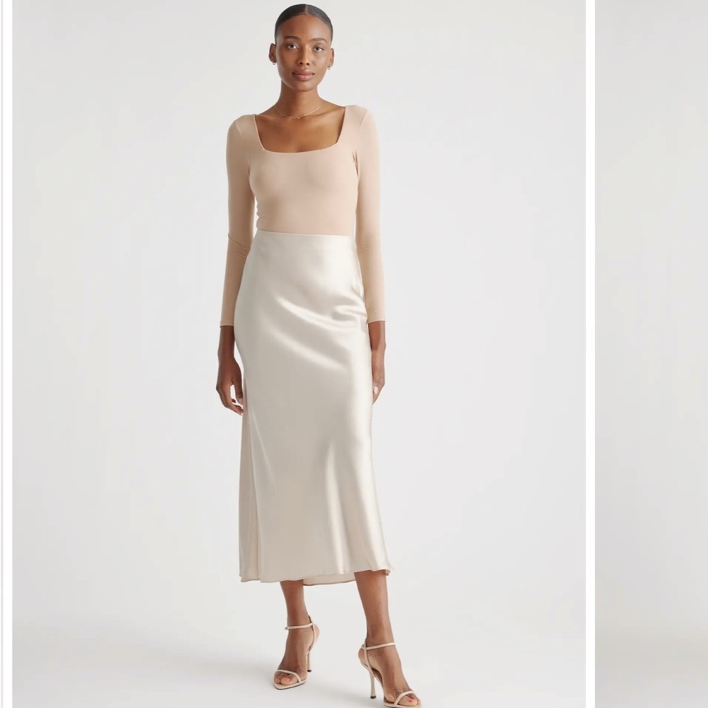 Quince size S champagne skirt